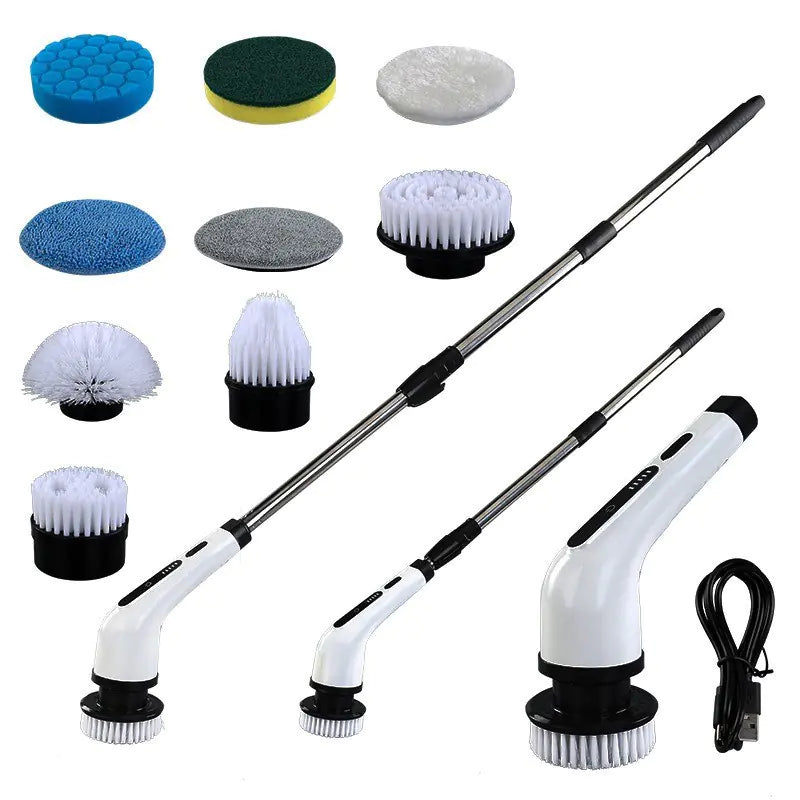 Extendable Wireless Electric Cleaning Brush Set