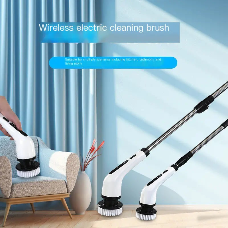 Extendable Wireless Electric Cleaning Brush Set